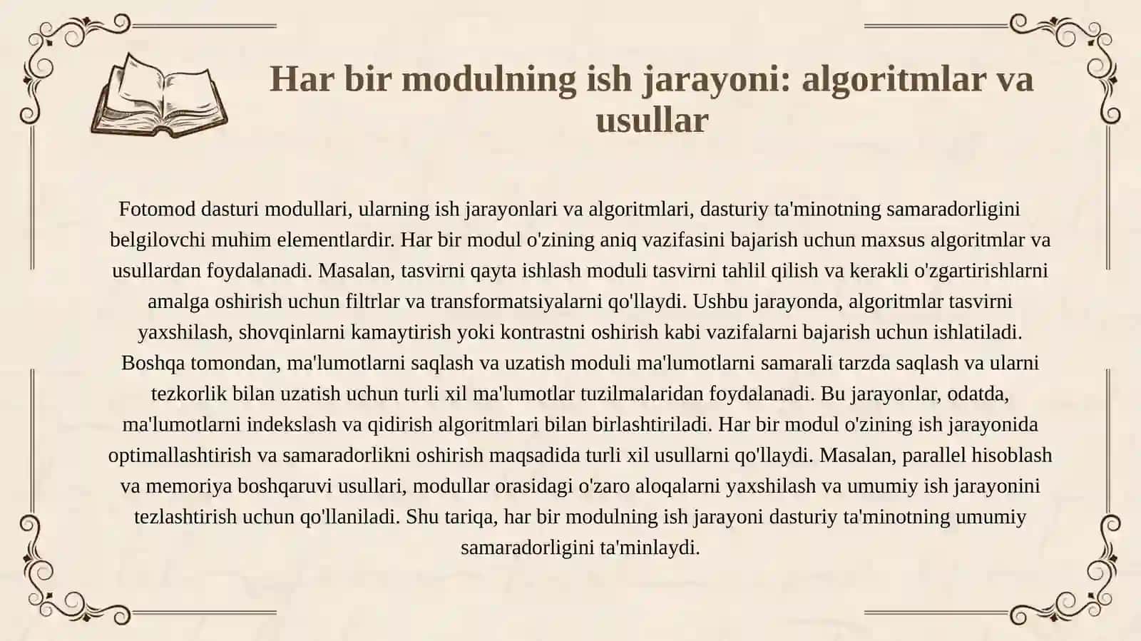 Fotomod dasturi modullari va ularni ishlash jarayonlari 3