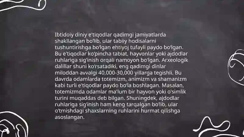 Ibtidoiy diniy etiqodning arxeologik manbalardagi izlari 3
