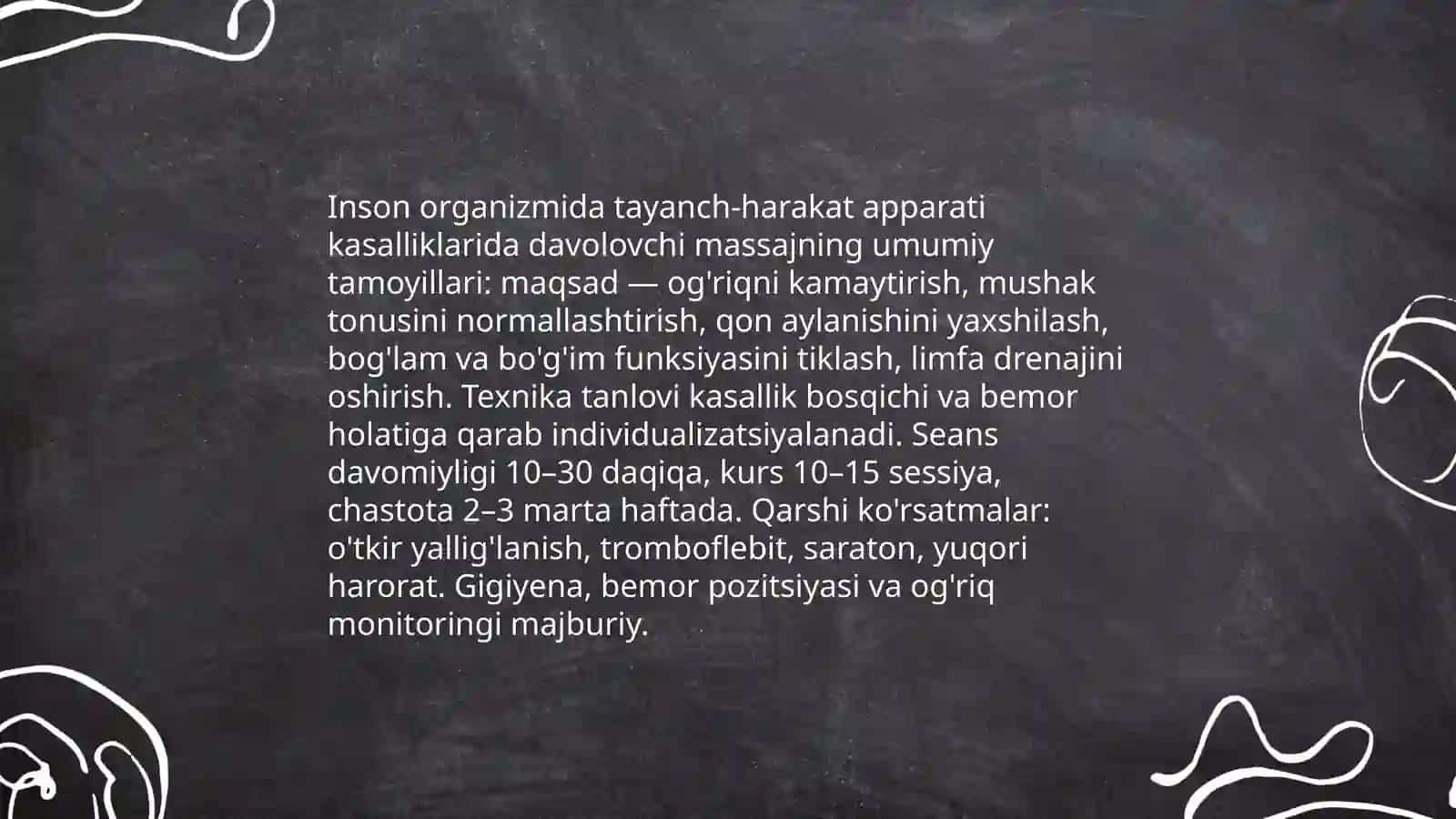 Tayanch-harakat apparati kasalliklarida davolovchi massajning qo'llanilishi 3
