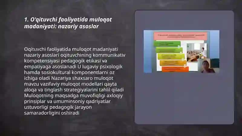 O'qituvchi faoliyatida muloqot madaniyati va psixologiyasi 3