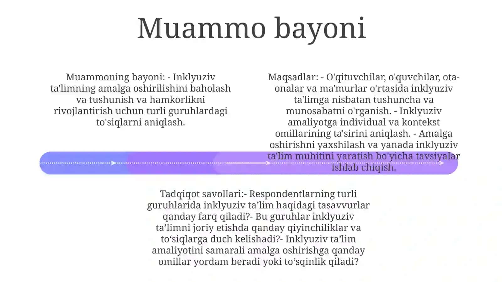 Inklyuziv Talim GʻOyalarini Amaliyotga Tadbiq Etish BoʻYicha Turli Guruhlarga Mansub Respondentlarning Fikrlarini Aniqlashga Qaratilgan Sotsiologik Tadqiqotlar 3