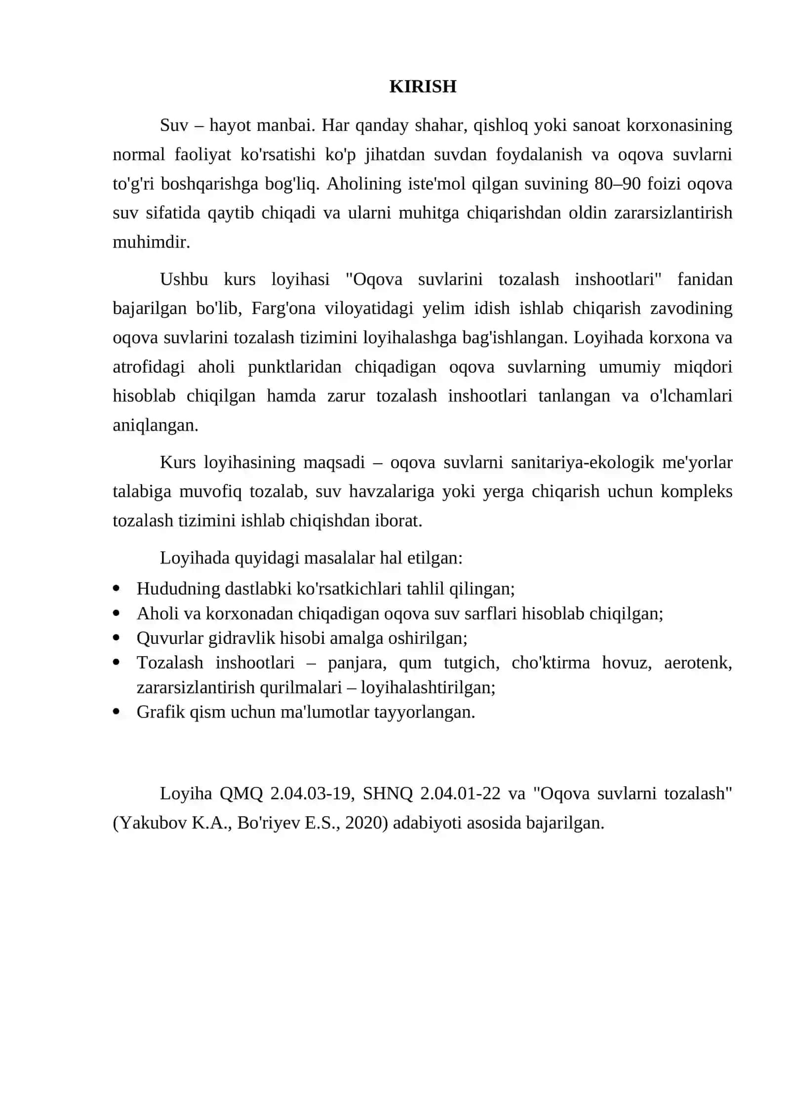 korxonadan chiqadigan oqova suvlar miqdorini hisoblash 3