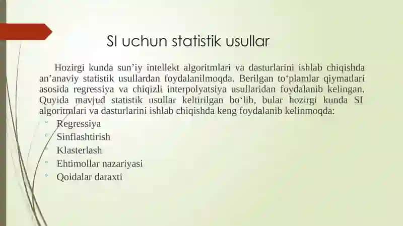 Mashinali o‘qitish. Mashinali o‘qitish turlari 3