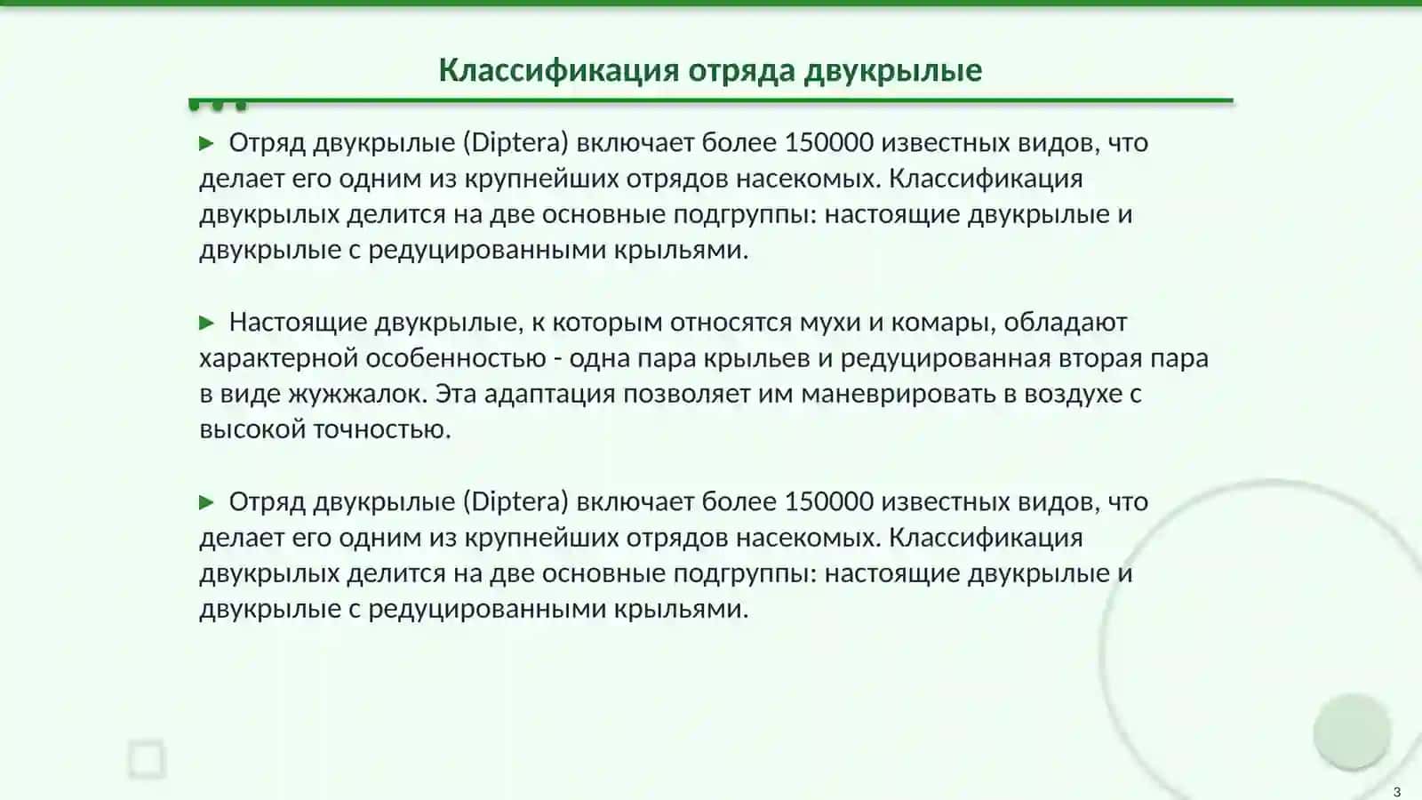 Отряд двукрылые 3