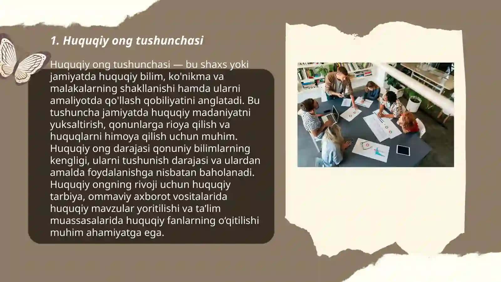 Huquqiy Ong va Madaniyat Prezentatsiya 3