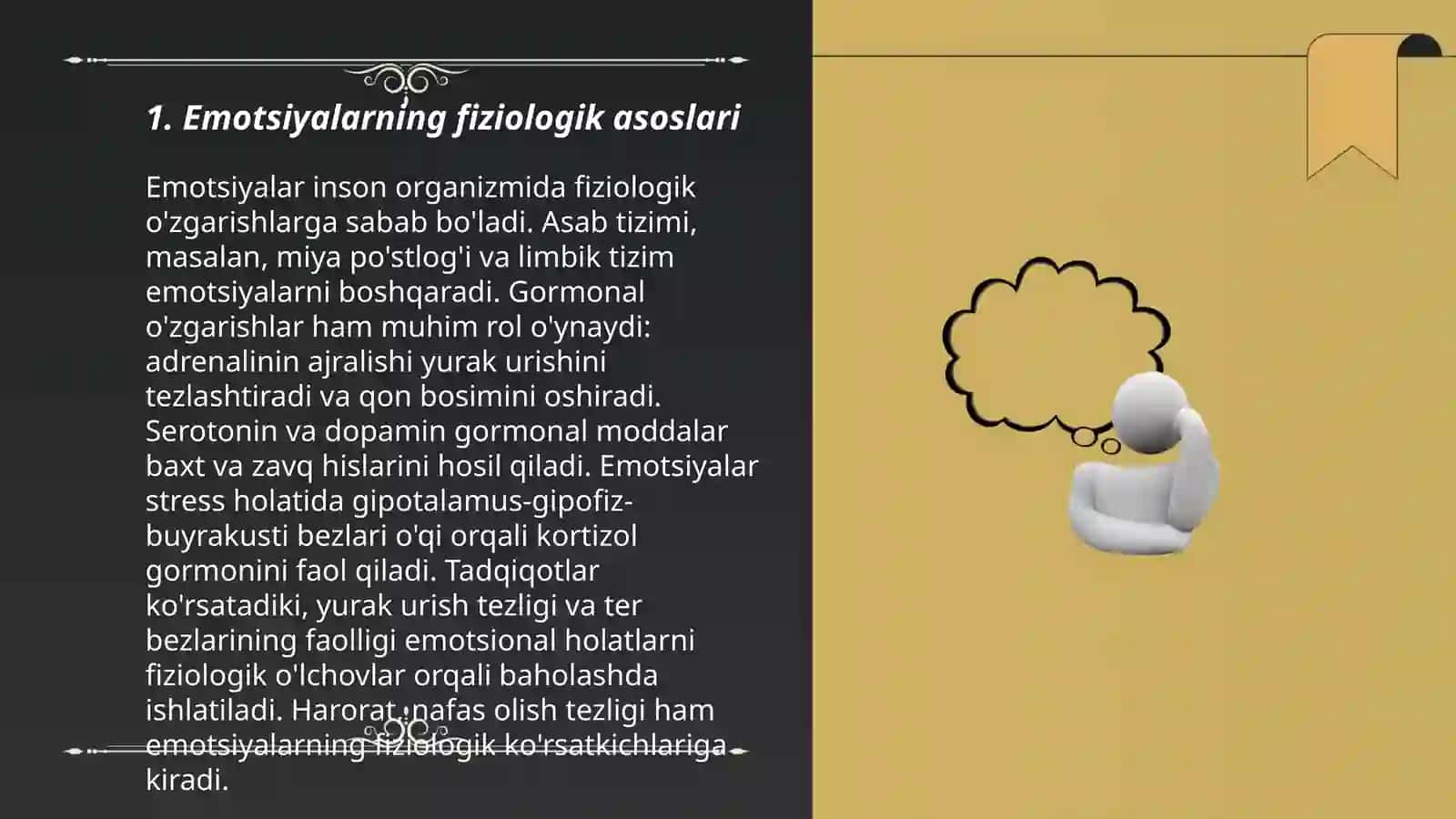 Emotsiya haqida tushuncha hissiy holatlarning nerf-fiziologik asoslari 3