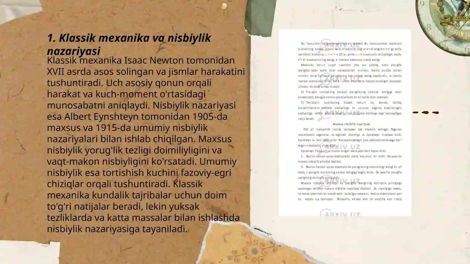 Nisbiylik nazariyasi elemetlari 3