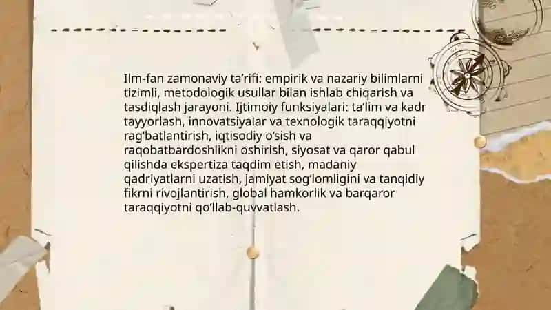 Ilm-fanning zamonaviy ta’rifi: ijtimoiy, madaniy jihatlari 3