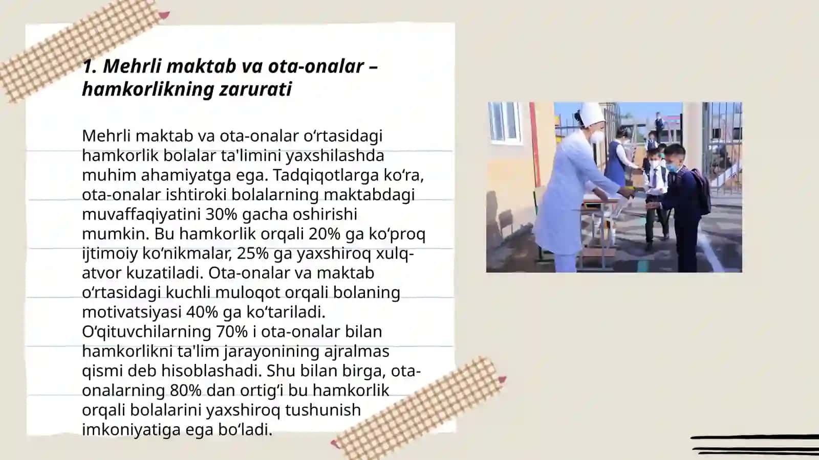 Mehrli maktab faoliyatida ota-onalar ishtirokining ahamiyati 3
