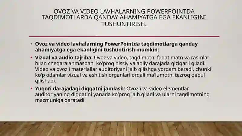 Ovoz va video materiallarga ishlov berish 3