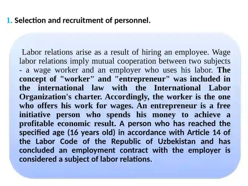 Personnelselection and recruitment system 3