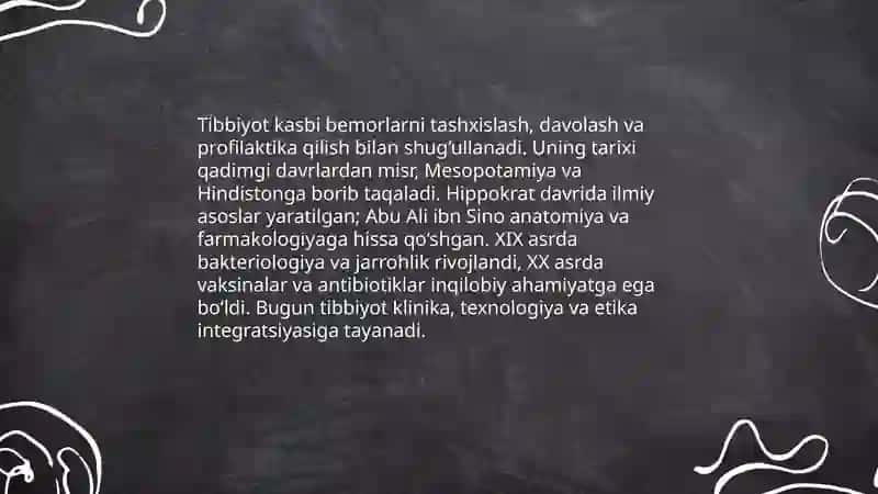 Tibbiyot kasbiga kirish 3