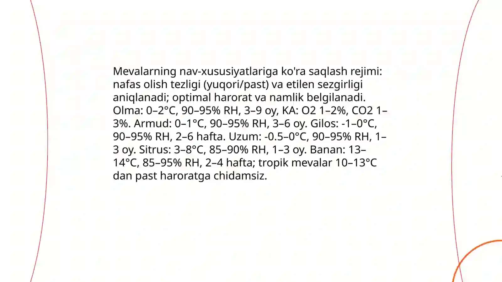 Domiy omborlarni mevalarni saqlash rejimlarini ishlab chiqish 3