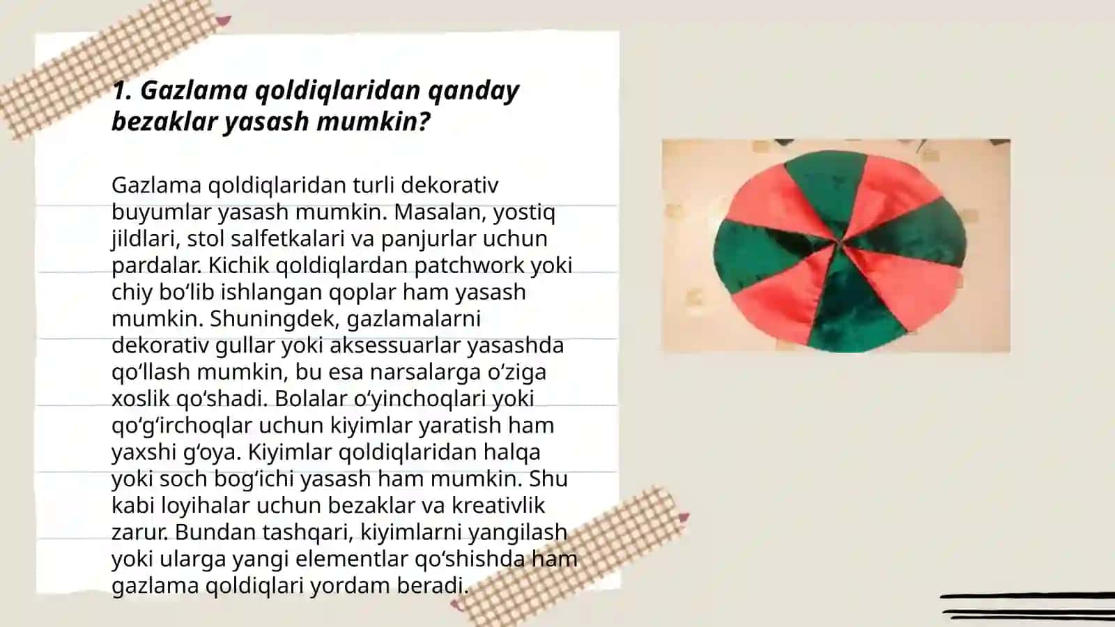 Gazlama qoldiqlaridan bezak na'muna tayyorlash 3