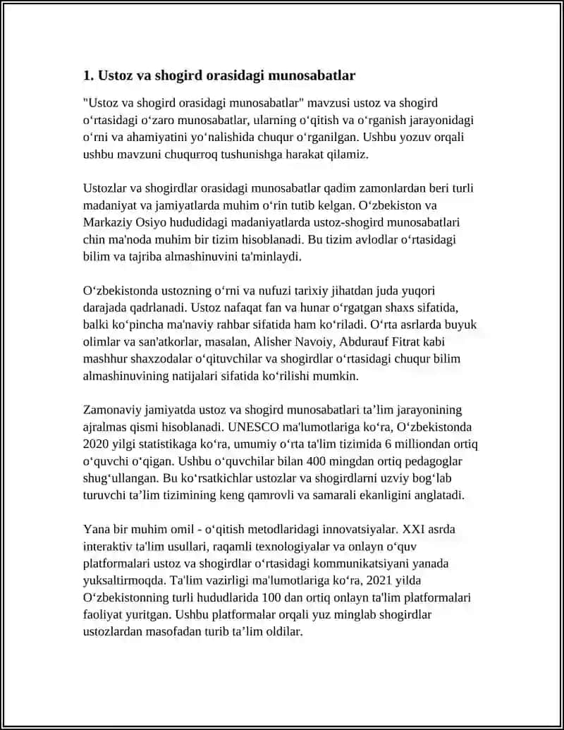 Ustoz va shogird orasidagi munosabatlar 3