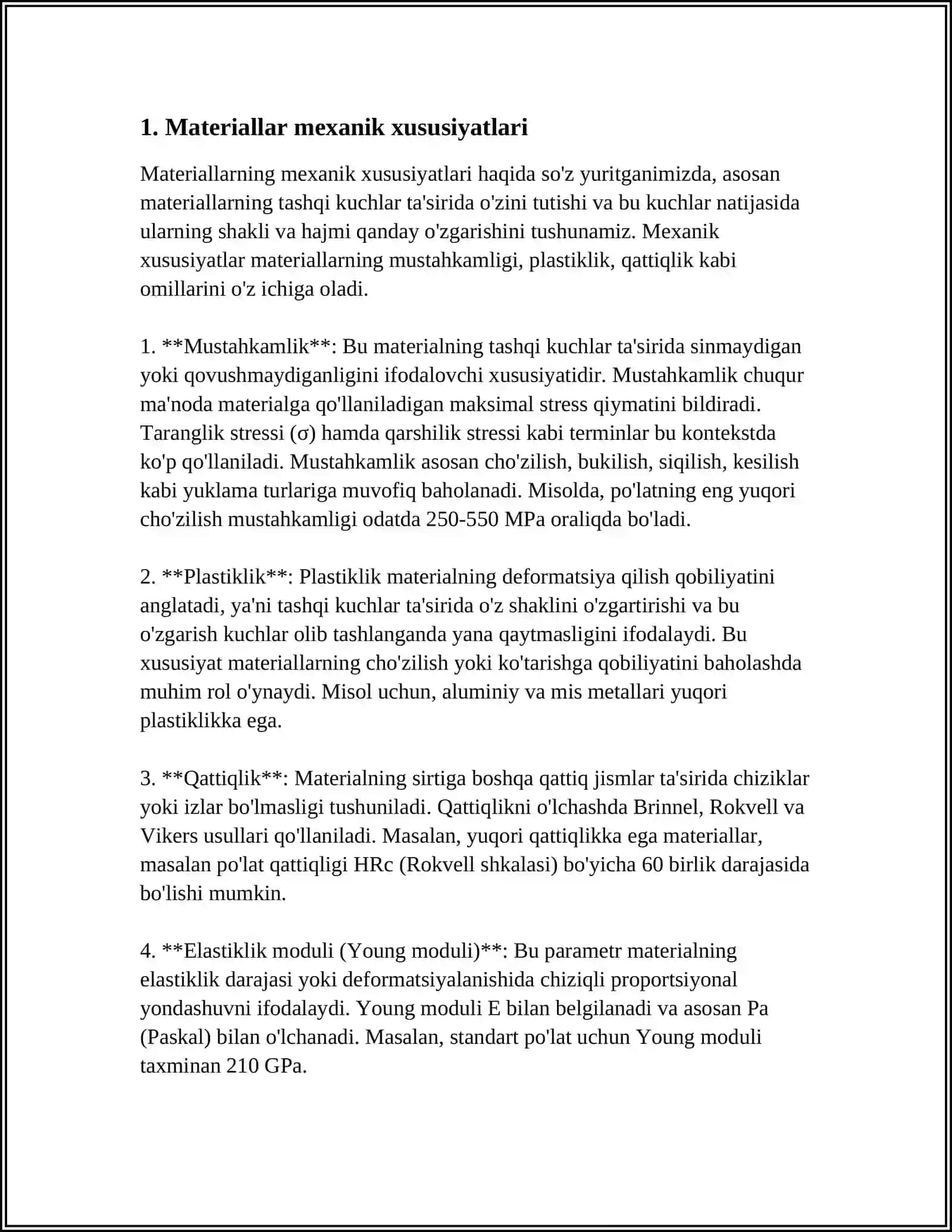 MATERIALLARNING KESILISHGA SINASH ORQALI MUSTAHKAMLIK CHEGARASINI ANIQLASH VA DIAGRAMMASINI QURISH 3