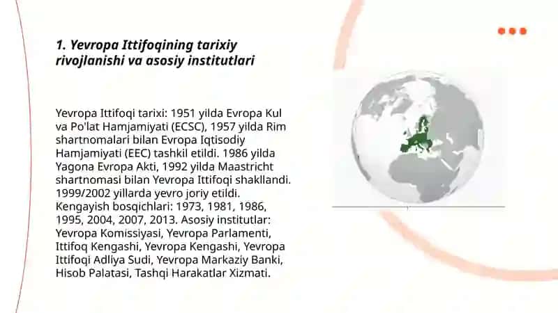 Mintaqaviy Tashkilotlar - Yevropa Ittifoqi, ASEAN, SHHT kabi bloklar 3