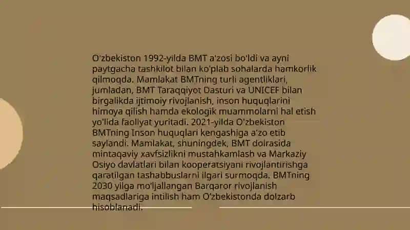O'zbekiston xalqaro tashkilotlar bilan hamkorlik aloqalari 3