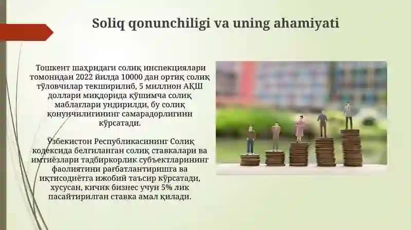 Soliq Qonunchiligi va uning Ahamiyati 3
