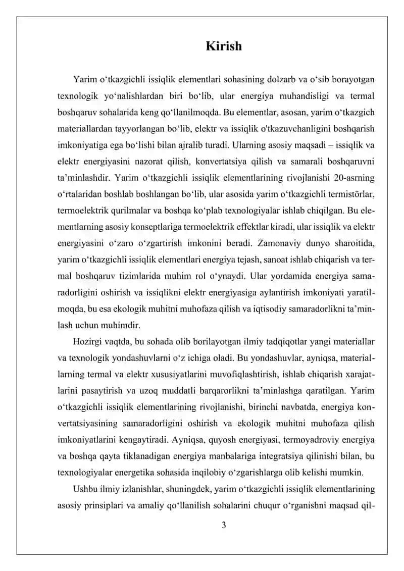 Yarim o‘tkazgichli issiqlik elementlari 3