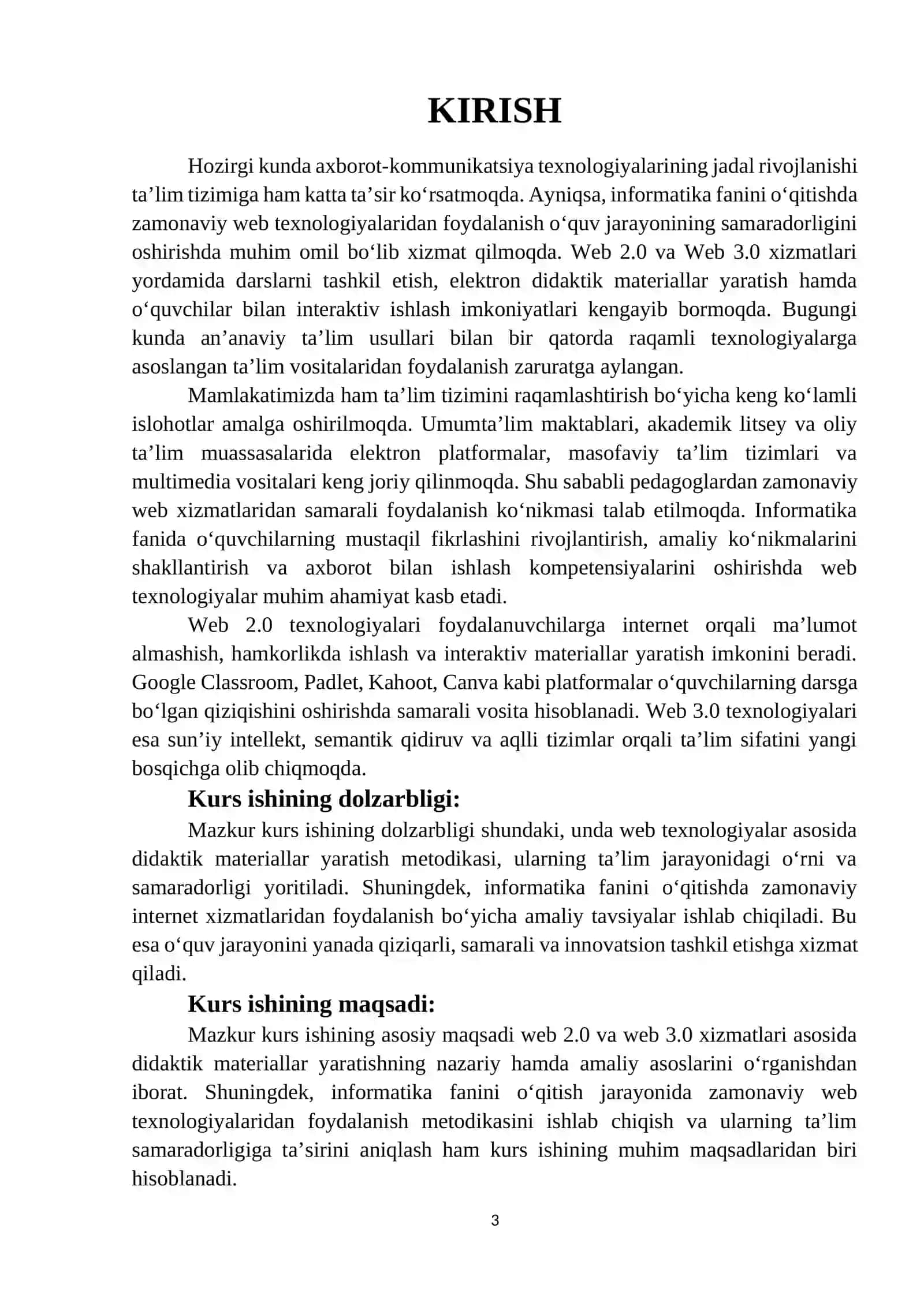 WEB2.0 VA WEB 3.0 XIZMATLARI ASOSIDA DIDAKTIK MATERIALLAR YARATISH METODIKASI 3