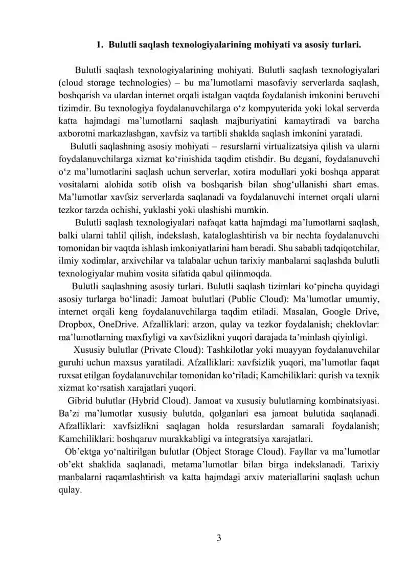 Tarixiy manbalarni bazasini bulutli saqlash texnologiyalari 3