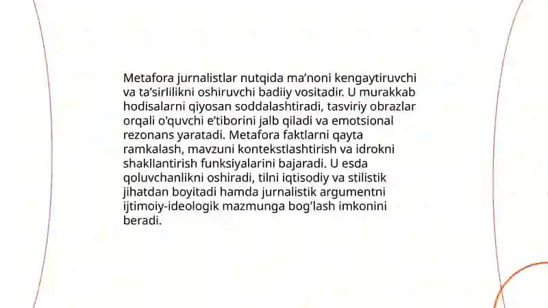 Jurnalistlar nutqida badiiy tasvir vositalarining qoʻllanilishi 3