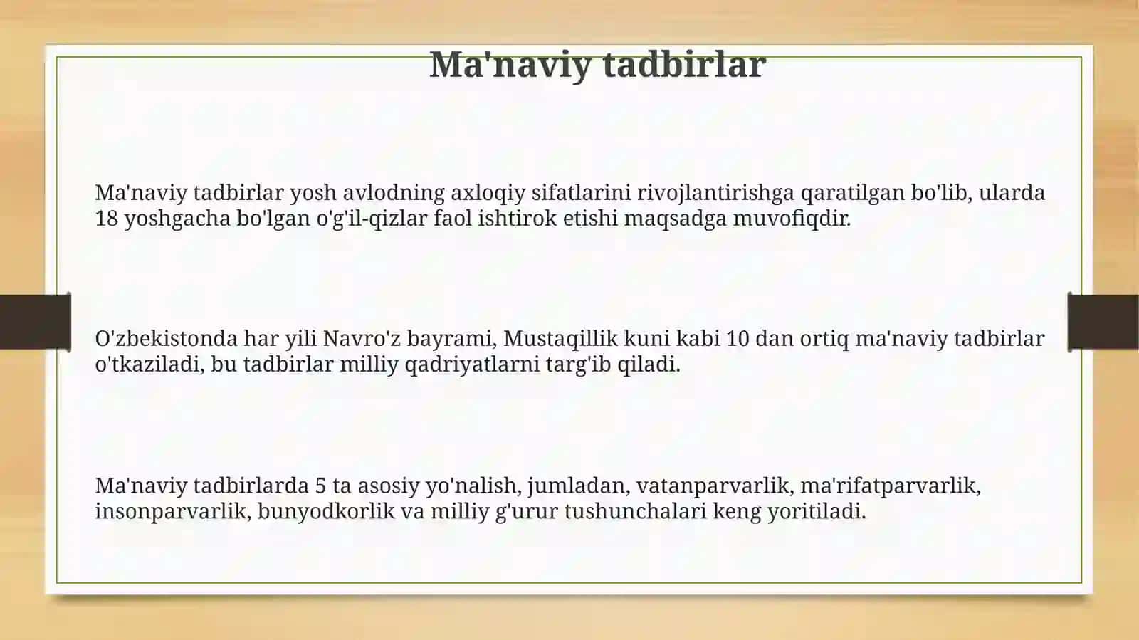 Ma’naviy-ma’rifiy va tarbiyaviy tadbirlar 3
