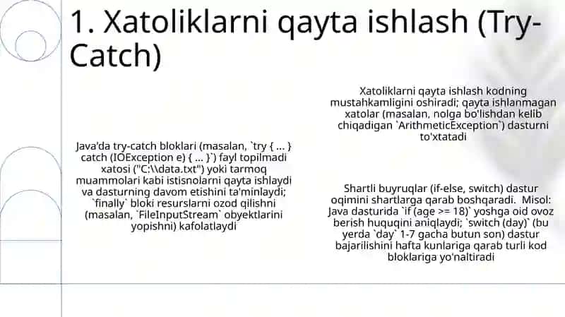 Tarmoqlanish buyruqlariga misollar 3