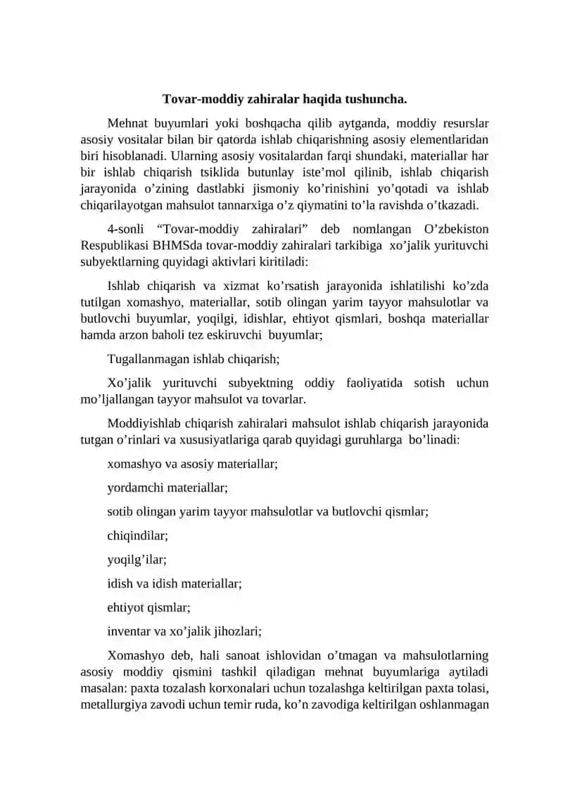 Тovar-moddiy zahiralari 3