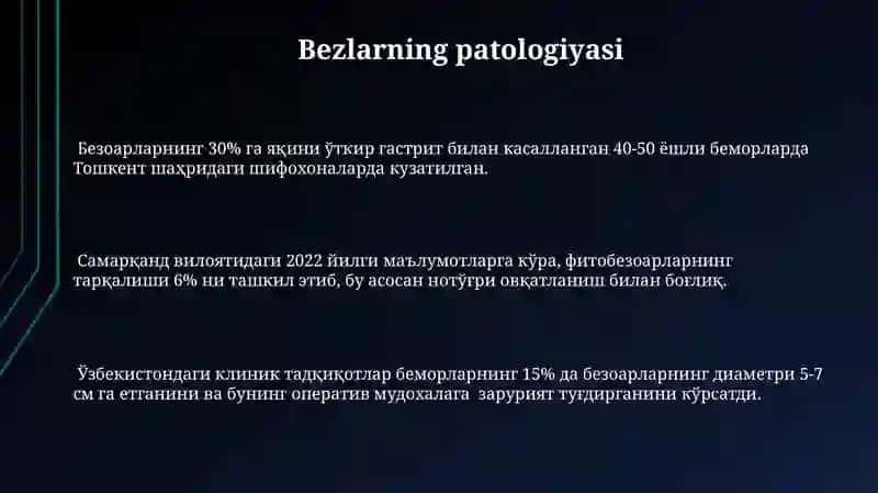 Bezlar tuzilishi va rivojlanishi 3