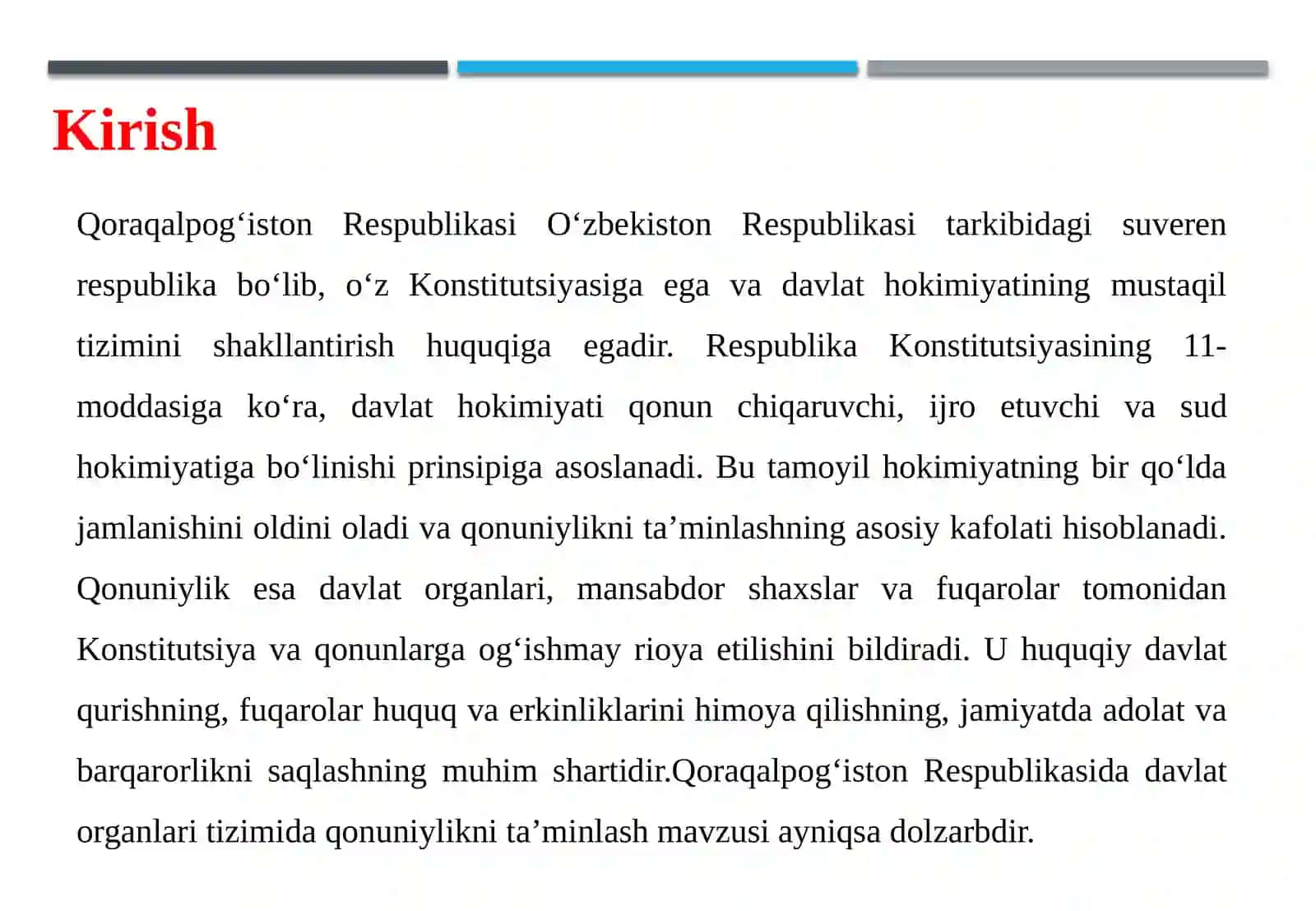 Qoraqalpog'iston Respublikasida davlat organlari tizimida qonuniylikni ta'minlash 3