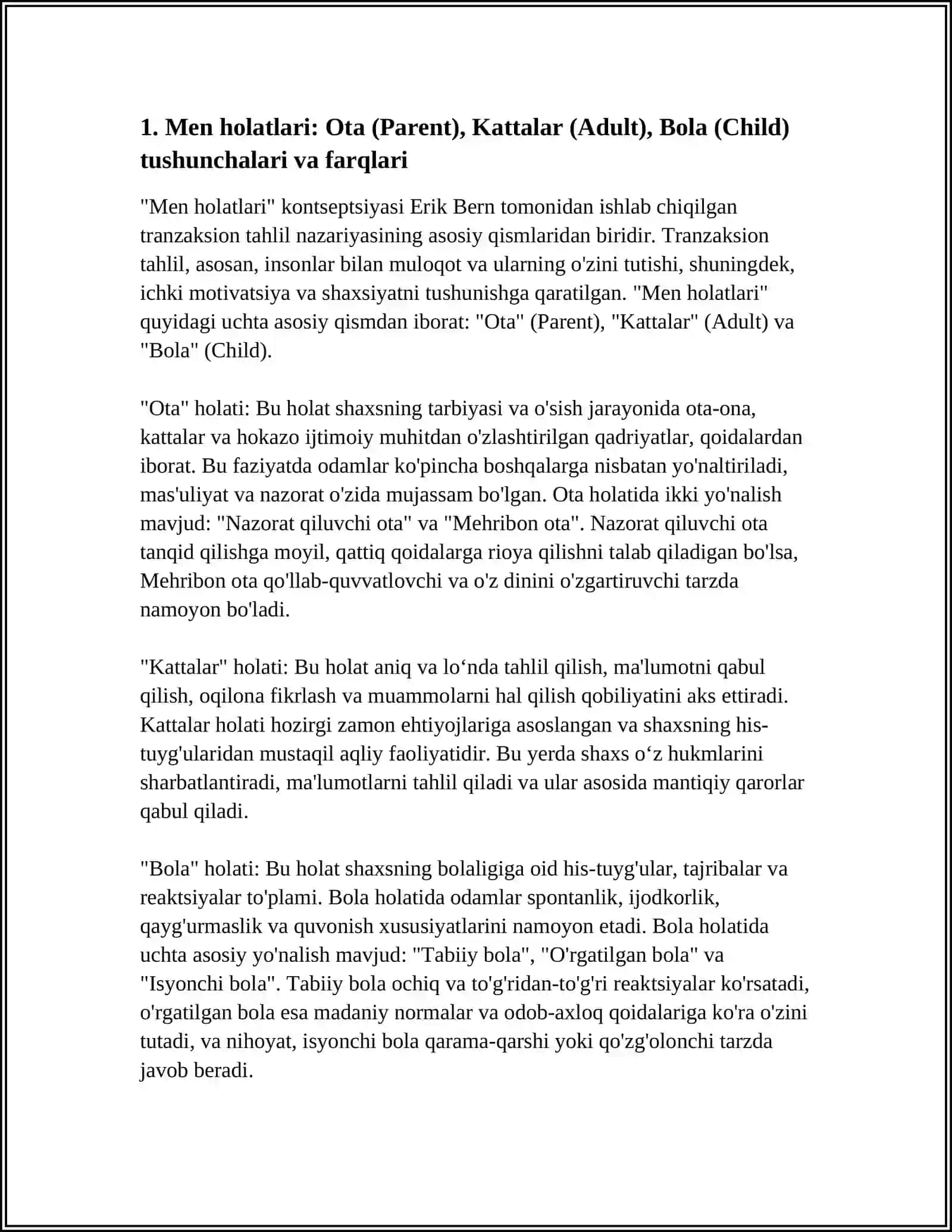TRANZAKSIYADAN MEN HOLATI OʻYINLAR VA SENARIYLAR 3