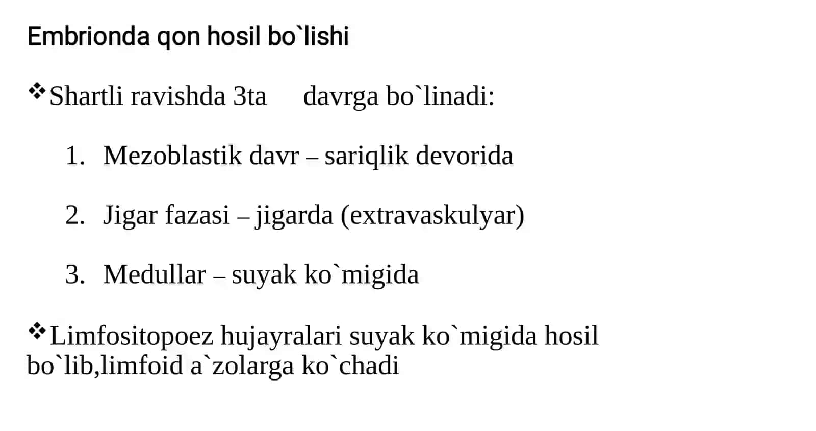 Gemopoez lokalizatsiyasi 3
