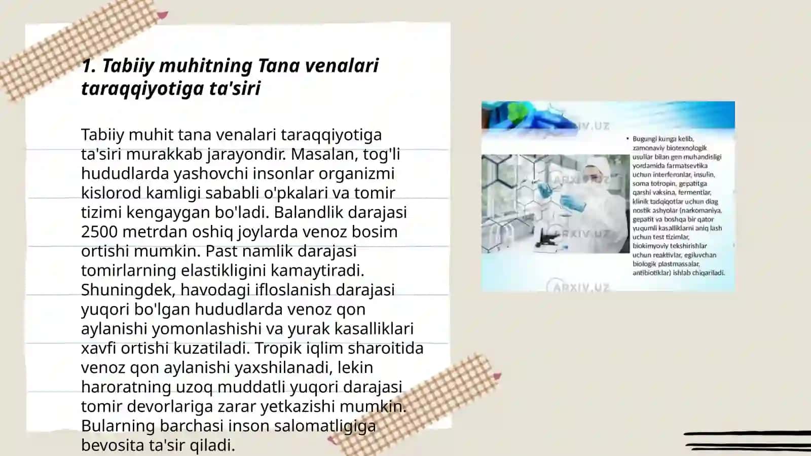 Tana venalari taraqqiyotiga va tuzilishiga ijtimoiy va biologik muhitlarning taʼsiri 3
