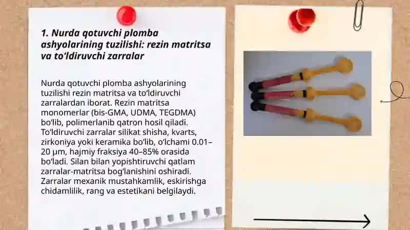 Nurda qotuvchi plomba ashyolari. Makrogibrid va mikrogibrid 3