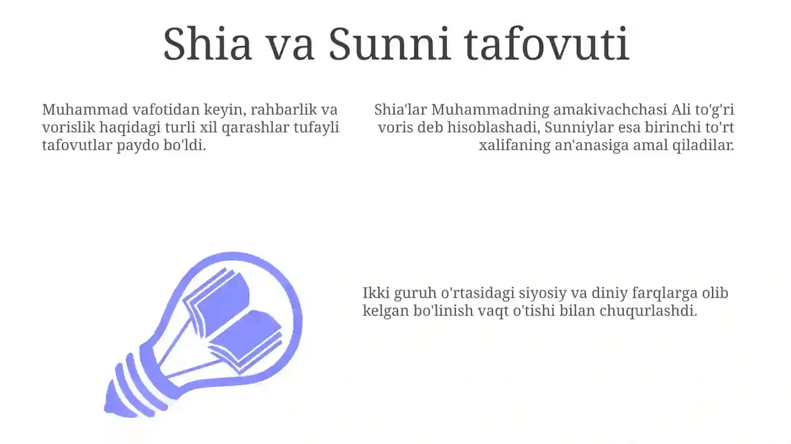 Islomdagi mazhablarning paydo bo'lishi 3