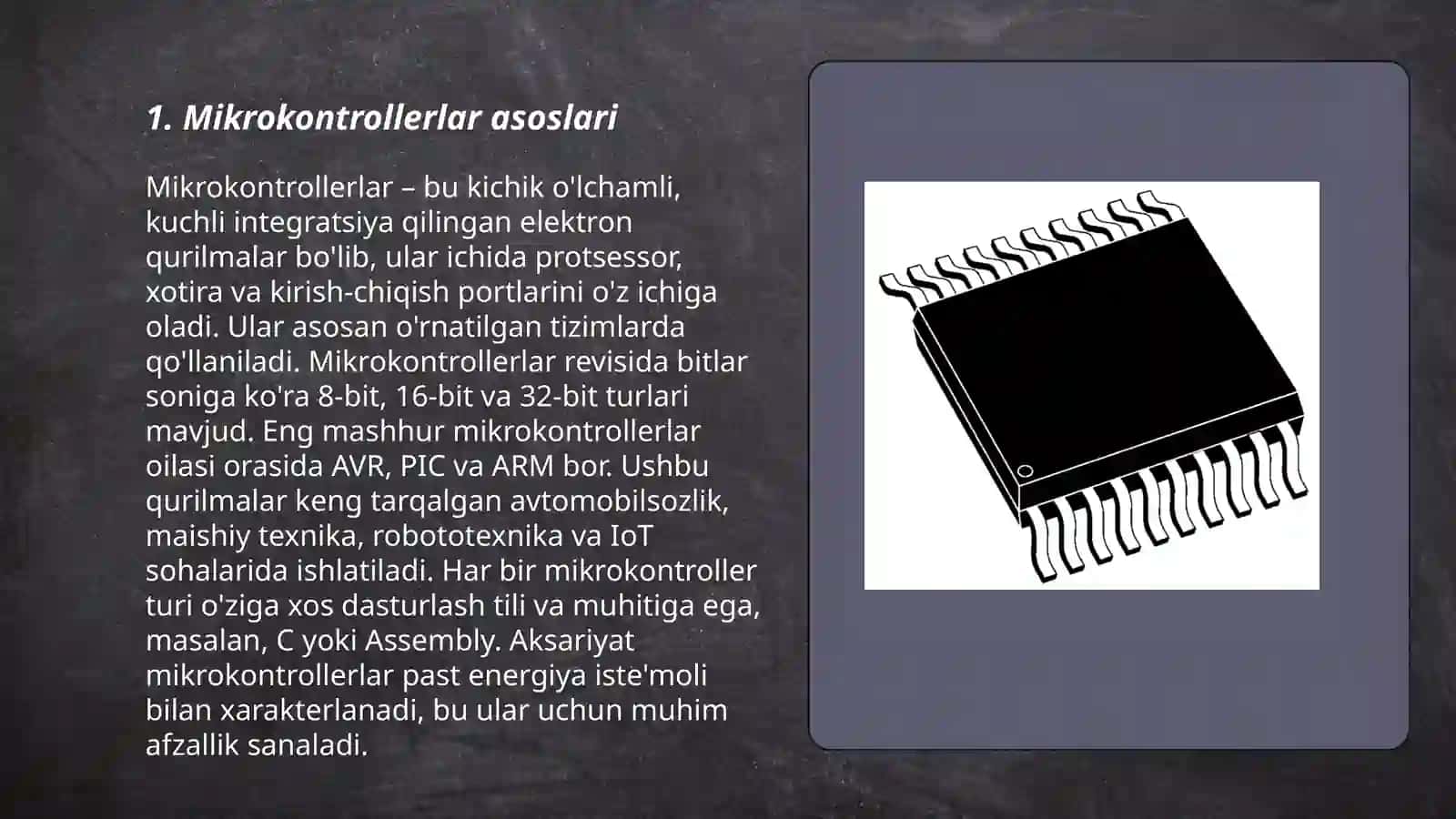 "Aqilli" qurilmalarni loyihalash va ishlash 3
