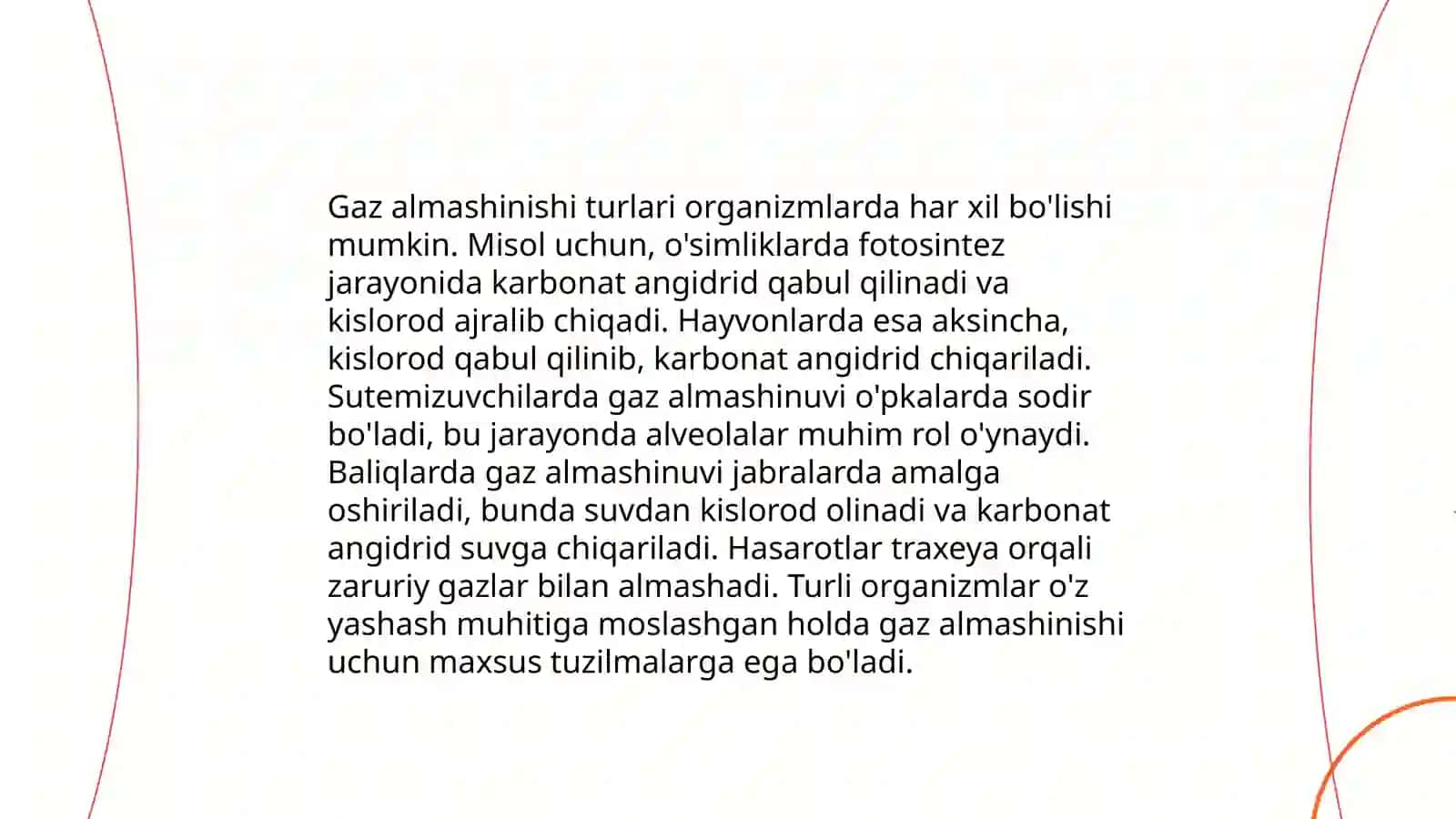 Arganizmlar ortasida gaz almashinishi va axamyati 3