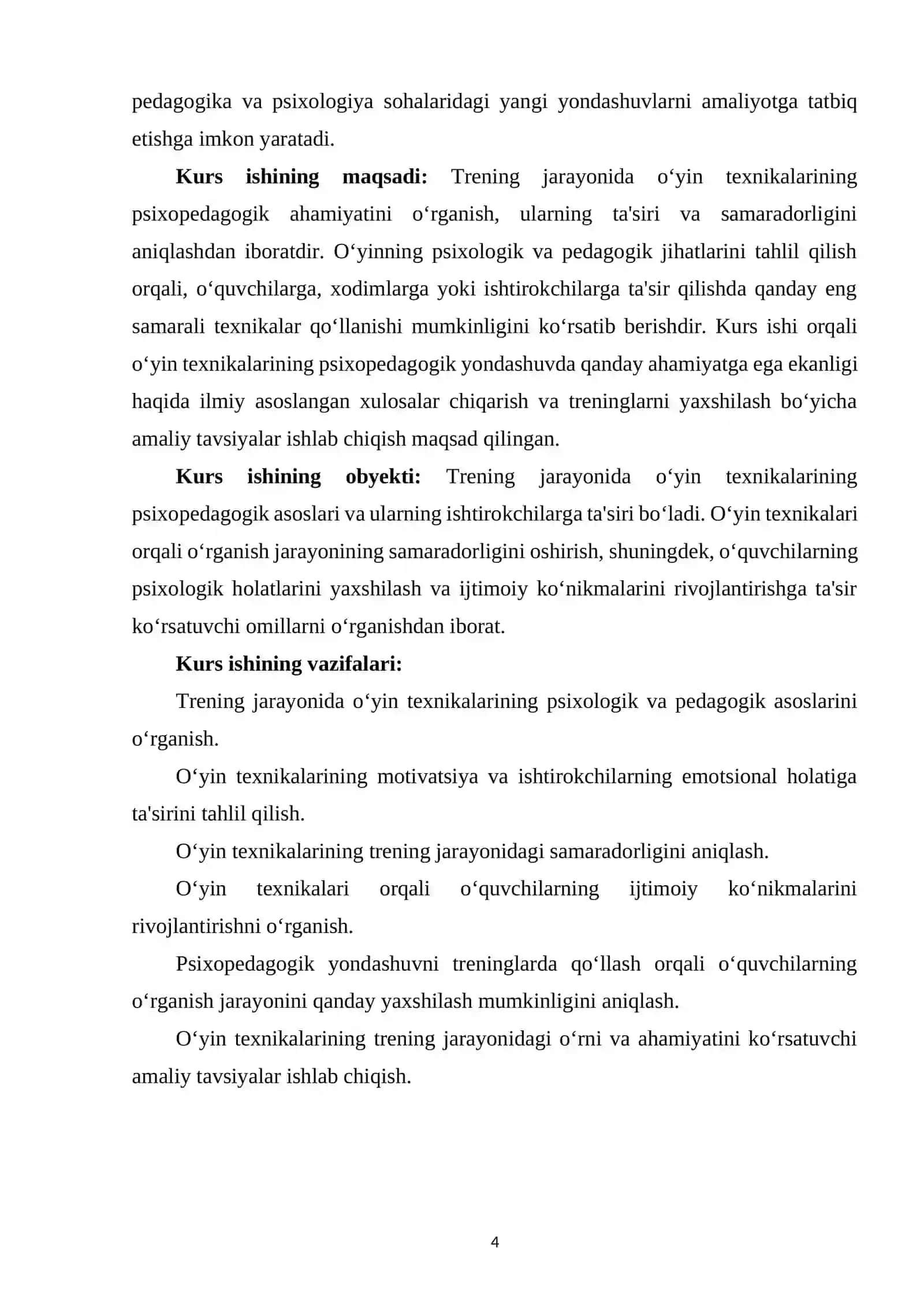 TRENING JARAYONIDA QOʻLLANILADIGAN OʻYIN TEXNIKALARINING PSIXOPEDAGOGIK AHAMIYATI 3