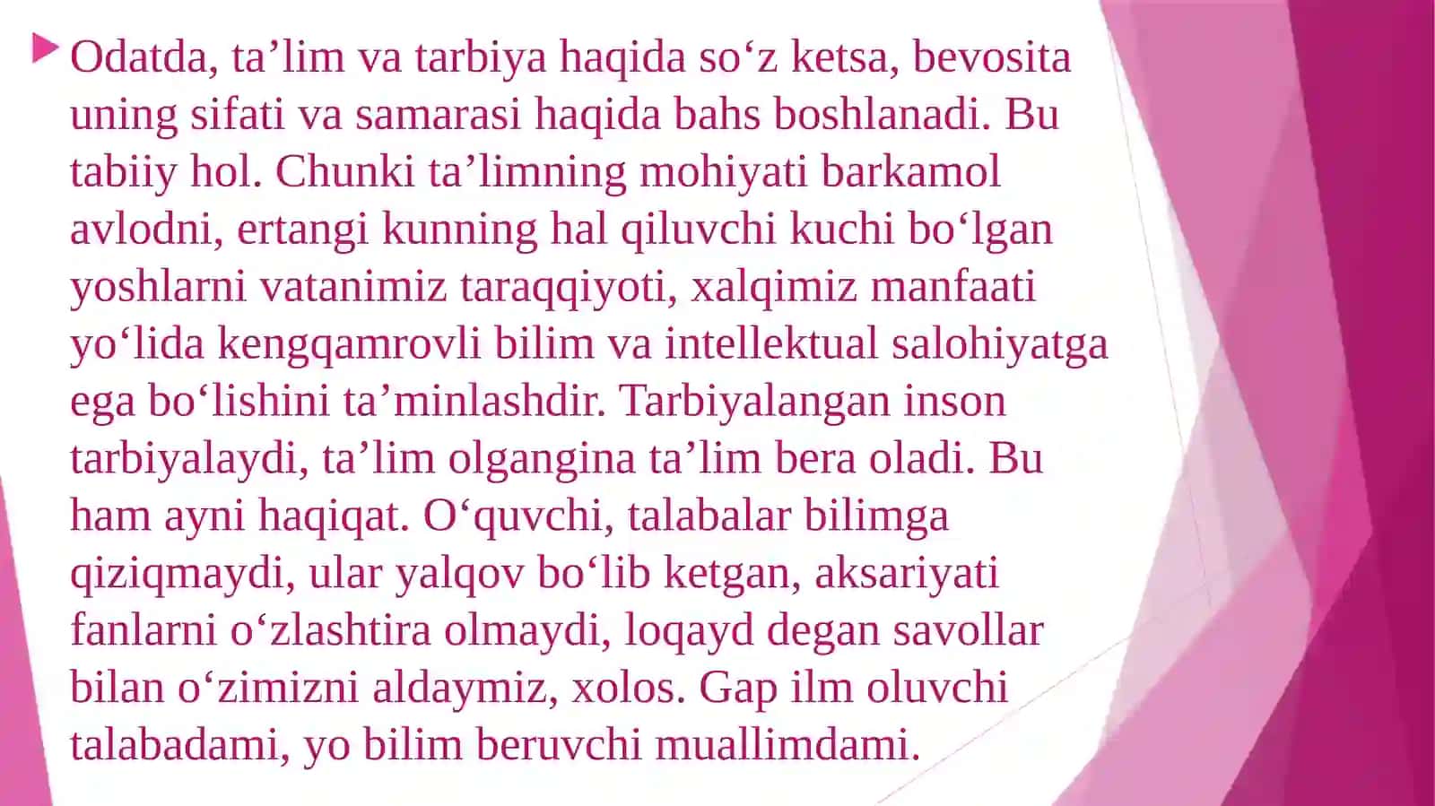 O‘ZBEK TILI VA ADABIYOTI 3