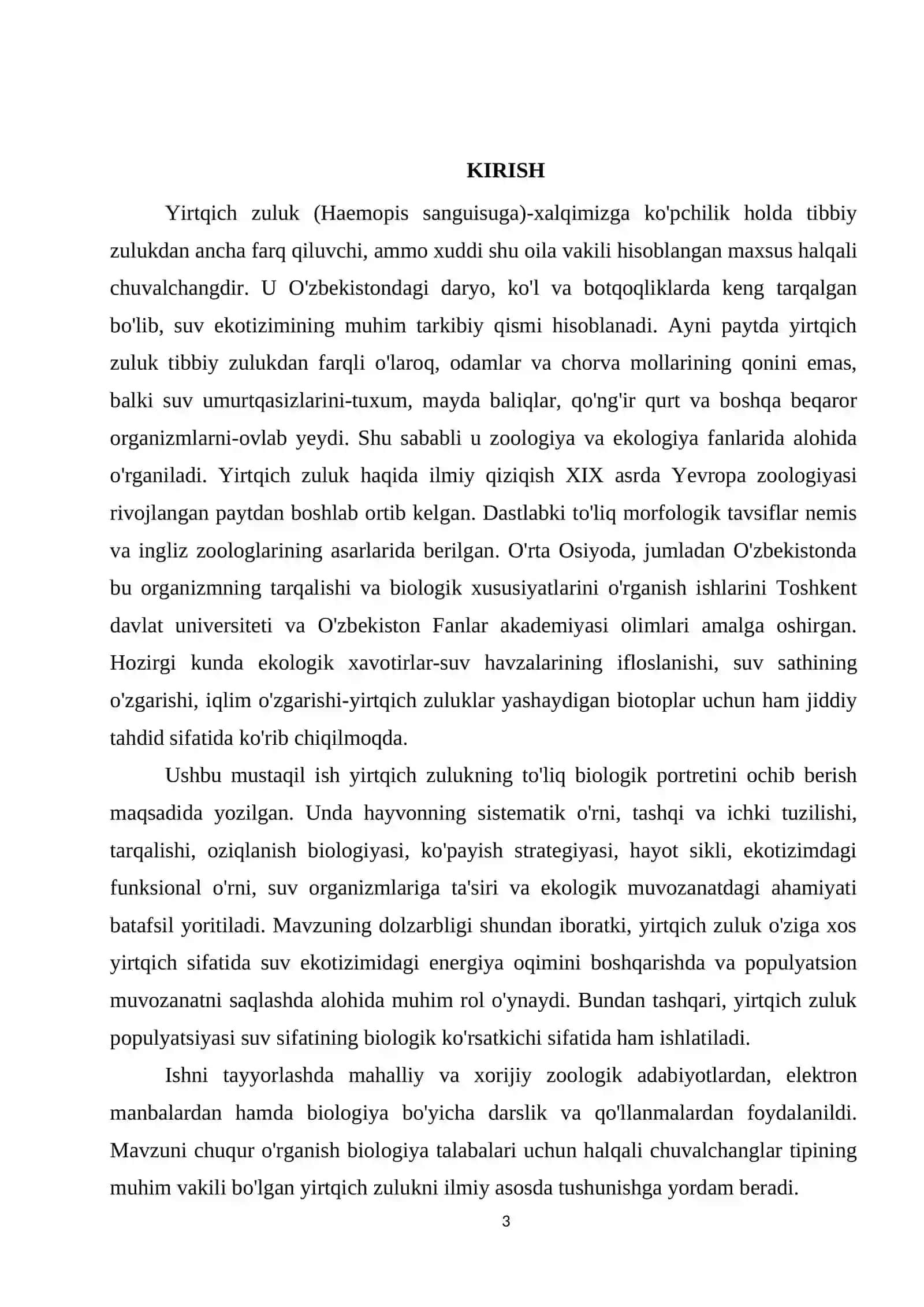 Yirtqich zuluklar (Hirudinea) ning biologik va ekologik xususiyatlari 3