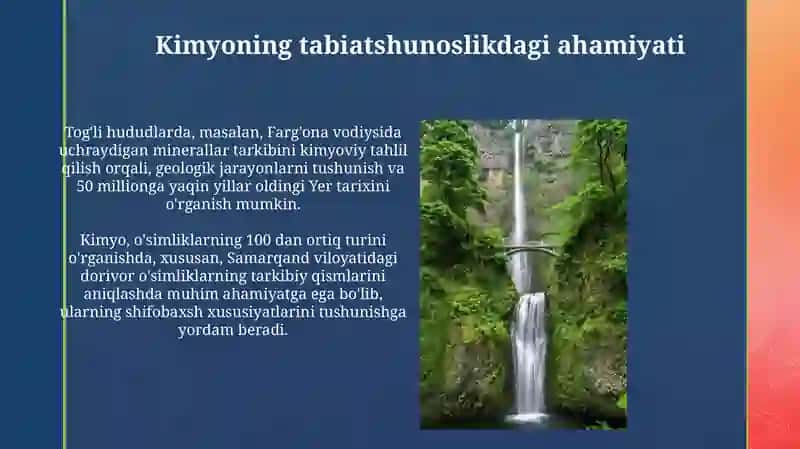 Tabiat bilan tanishtirish fanining fanlar kesimida tutgan o‘ni taqdimot 3