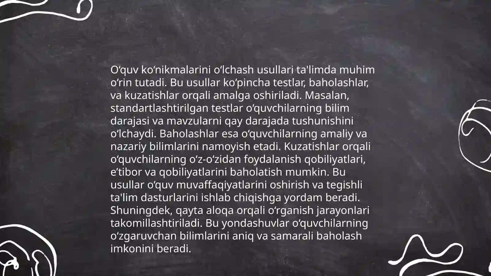 O‘quv ko‘nikmalarini o‘lchash usullari 3