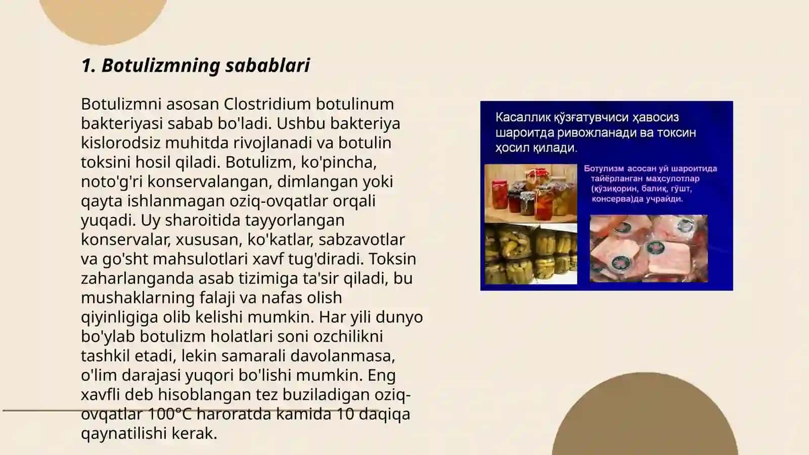 Botulizmning sabablari 3