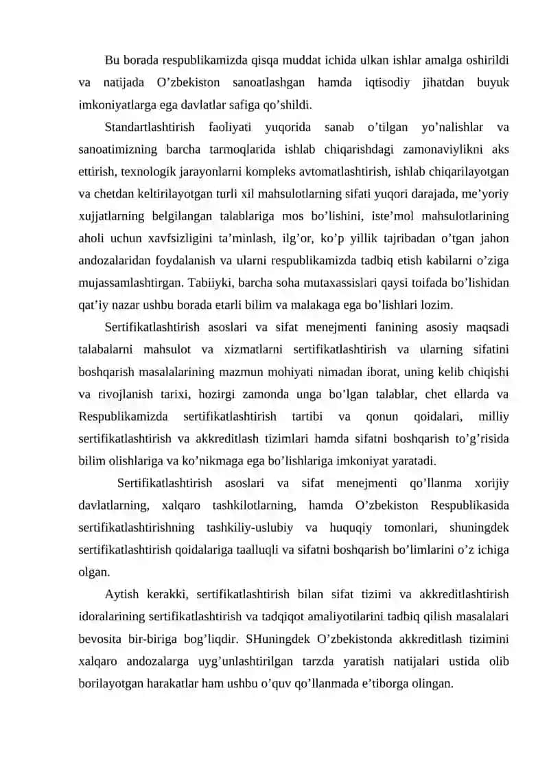 Sertifikatlashtirish faniga kirish. Fanning maqsad va vazifalari 3