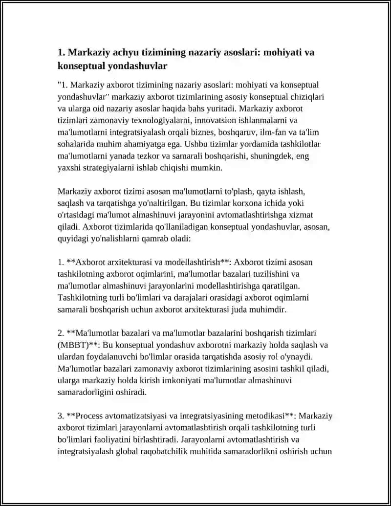 Markaziy Axyorot Tizimining Nazariy Asoslari va Qòllanilishi 3