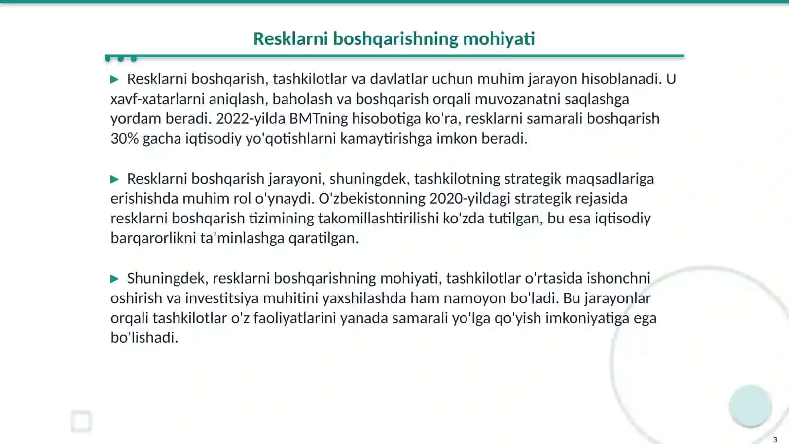 Resklarni boshqarishda xalqaro tajribalar 3