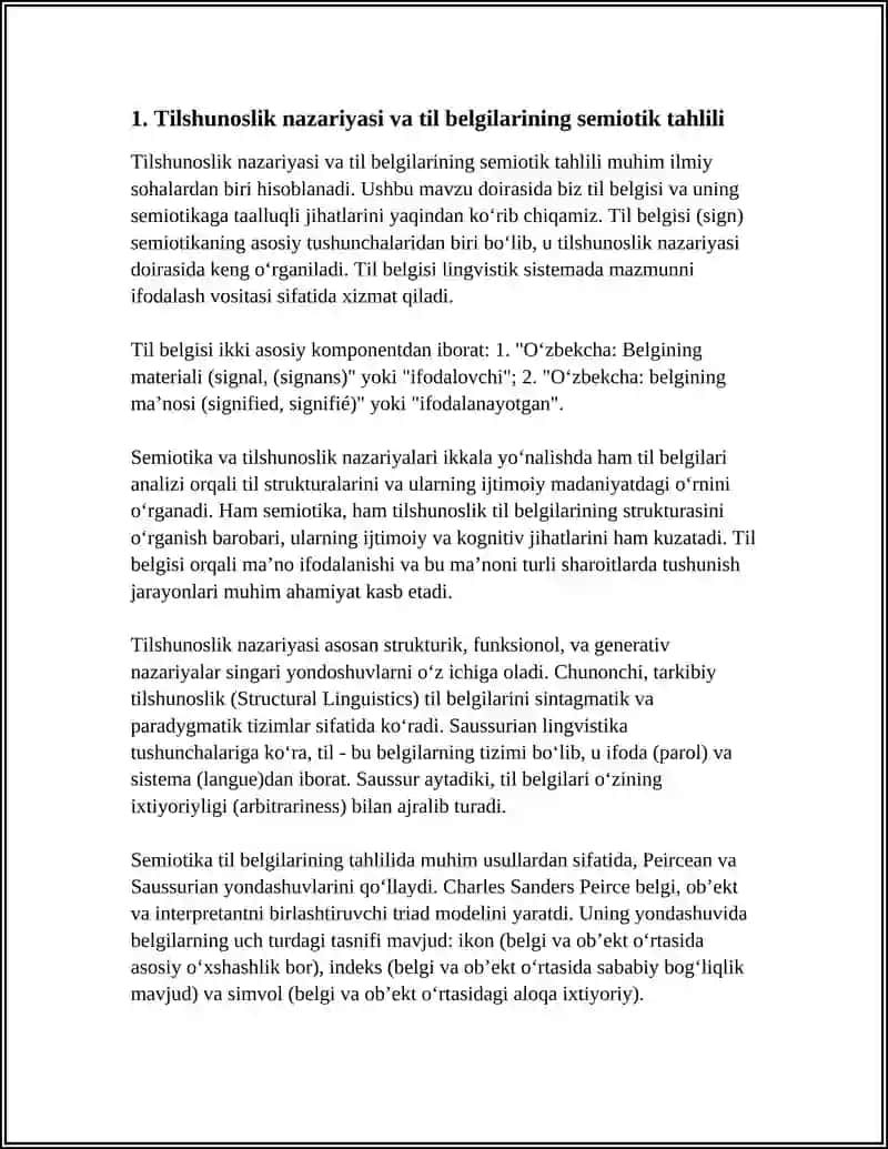 Tilshunoslik va Semiotika 3