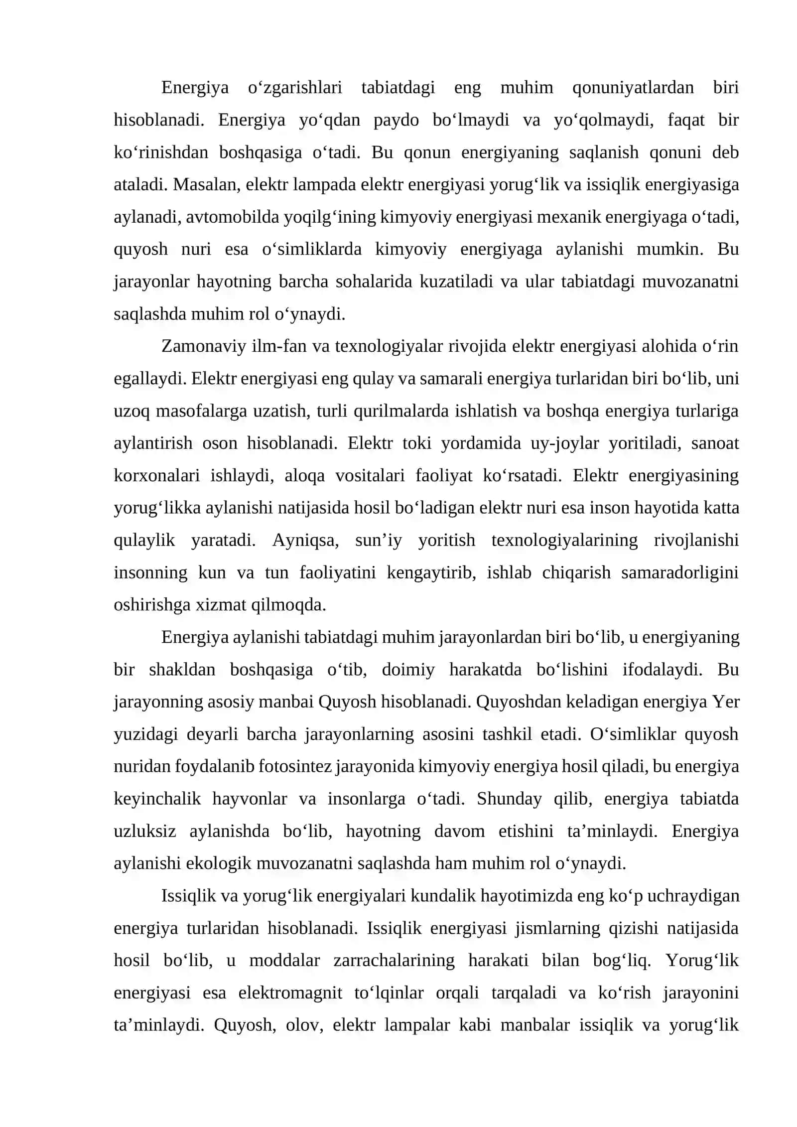 ENERGIYA VA UNING TURLARI 3